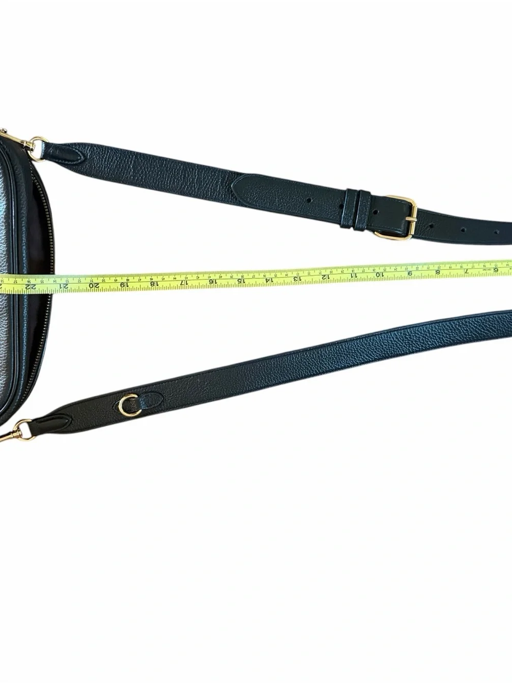 Coach Black Leather Crossbody with Gold Hardware